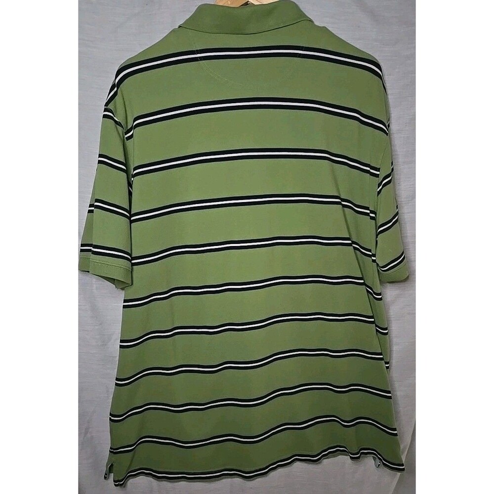 Wrangler Jeans Co Polo Real Comfortable Shirt, Sz 2XL, Green Stiped - Picture 6 of 10